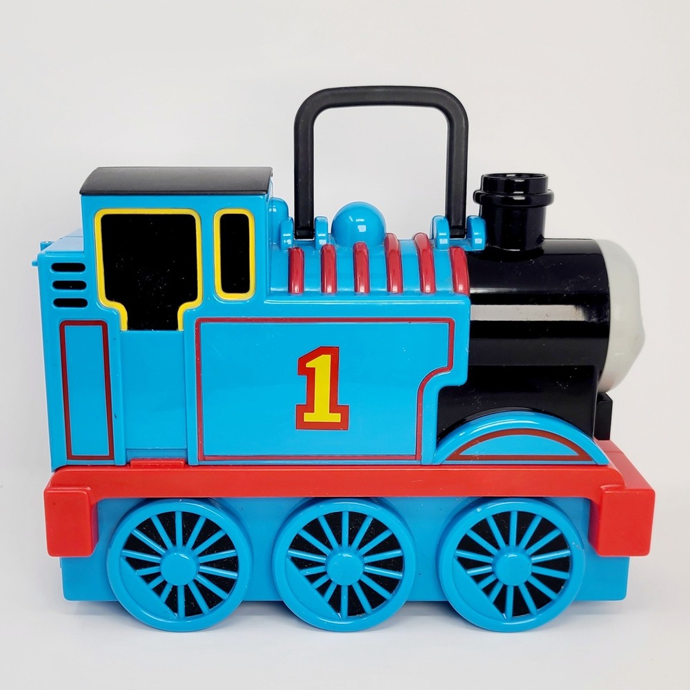 Learning Curve Thomas Friends Wooden Railway Train Carry Case Blue Large Good